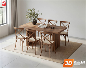 Dining Table Set Skp Files